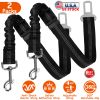 2Pcs Dog Cat Car Safety Seatbelt Clip Adjustable Pet Harness Lead Car Seatbelt For Medium Small Dogs