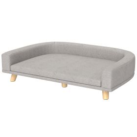 Dog Sofa Couch Bed with Washable Cushion for Large Dogs, Gray