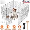 Small Animal Playpen with Door Dog Metal Playpen Small Medium Puppy Kennel Small Animal Cage Metal Wire Fence For Indoor Outd
