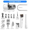 Dog Grooming Vacuum Kit with Clippers – Low Noise Pet Hair Removal System (7 Tools)