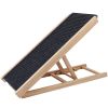 Foldable Wooden Dog Ramp for High Beds Non Slip Dual Heights Adjustable Pet Ramp for Couch Car SUV 61LBS Load