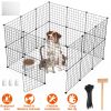 Small Animal Playpen with Door Dog Metal Playpen Small Medium Puppy Kennel Small Animal Cage Metal Wire Fence For Indoor Outd