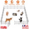 Small Animal Playpen with Door Dog Metal Playpen Small Medium Puppy Kennel Small Animal Cage Metal Wire Fence For Indoor Outd