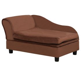 Pet Sofa Bed Couch with Storage, Brown