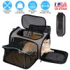 Expandable Pet Carrier Airline Approved Dog Carrier Collapsible Soft Carrier Bag with Removable Fleece Pad Pockets Breathable Mesh Adjustable