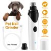Dogs Pet Nail Grinder USB Rechargeable Pet Electric Nail Trimmer Clipper 3500RPM Paws Trimming Shaping Smoothing Grinder w/ 5Hrs Work Time