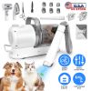 Dog Grooming Vacuum Kit with Clippers – Low Noise Pet Hair Removal System (7 Tools)