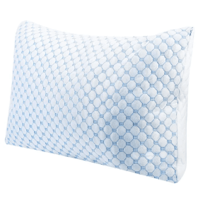 Cooling Memory Foam Pillow Ventilated Soft Bed Pillow With Cooling Gel Infused Memory Foam Heat Reducing Cooling Fiber Breathable Machine Washable