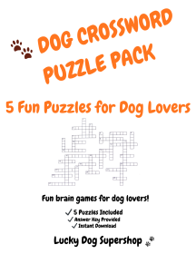 Dog Crossword Puzzle Pack – 5 Printable Puzzles for Dog Lovers