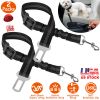2Pcs Dog Cat Car Safety Seatbelt Clip Adjustable Pet Harness Lead Car Seatbelt For Medium Small Dogs