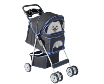 Pet Stroller For Dogs - Foldable, Lightweight, And Durable - Ideal For Small To Medium Pets -Includes Storage Basket