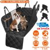 Dog Car Seat Cover Waterproof Scratchproof Pet Car Rear Protector Mat Pet Back Seat Hammock with 2 Door Slide Straps for Car Truck SUV