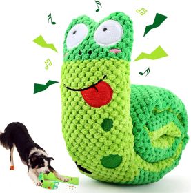 Interactive Plush Dog Toy with Squeaker & Crinkle – Snail Design
