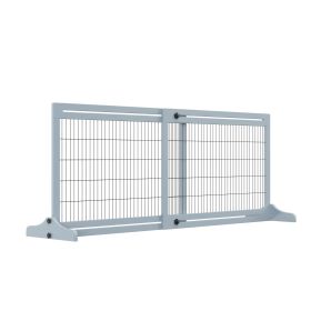 Freestanding Dog Gate Extra Wide Adjustable Pet Barrier for Doorways 72 Inch