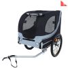 Large Folding Bike Trailer for Dogs 120LB Capacity All-Terrain Pet Carrier, Durable Steel Frame for Cycling, Jogging, Camping & Outdoor Adventures