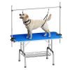 Large Grooming Table for Pet Dog and Cat with Adjustable Arm and Clamps Large Heavy Duty Animal grooming table, 46''/blue