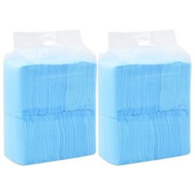 Pet Training Pad Set of 200 Blue and White