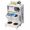 Dog Feeding Station with Storage – Elevated Bowls & Food Cabinet