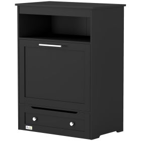 Pet Feeder Station Storage Cabinet, Dog Food Storage Container with Dog Raised Bowls