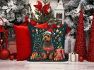 Welsh Terrier Christmas Throw Pillow – Washable Holiday Dog Pillow for Couch, Bed or Patio