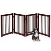 Folding 4-Panel Wooden Dog Fence – 30 Inch