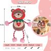 Valentine's Day Squeaky Dog Toys-Interactive Durable Plush Dog Toy with Crinkle Paper, Chew Toys Soft Fabric for Small, Medium