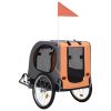 Pet Bike Trailer Orange and Gray