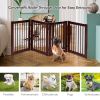 Folding 4-Panel Wooden Dog Fence – 30 Inch