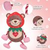 Valentine's Day Squeaky Dog Toys-Interactive Durable Plush Dog Toy with Crinkle Paper, Chew Toys Soft Fabric for Small, Medium