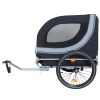 Large Folding Bike Trailer for Dogs 120LB Capacity All-Terrain Pet Carrier, Durable Steel Frame for Cycling, Jogging, Camping & Outdoor Adventures