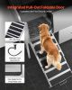 61-Inch Stainless Steel Dog Grooming Tub with Ramp, Faucet & Storage Cabinet