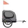 Pet Bike Trailer Orange and Gray