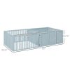 PawHut Whelping Box for Dogs, Dog Whelping Pen with Removable Doors, Puppy Playpen for Indoors, Puppy Supplies & Essentials, 81" x 39" x 20", Grey