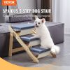 2-in-1 Wooden Dog Stairs & Ramp – 3-Step Convertible Pet Steps for Bed & Sofa