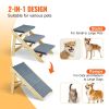 2-in-1 Wooden Dog Stairs & Ramp – 3-Step Convertible Pet Steps for Bed & Sofa