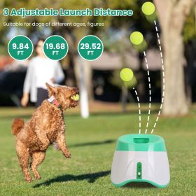 Automatic Dog Ball Launcher with 6 Tennis Balls – Adjustable Distance Interactive Fetch Toy for Small & Medium Dogs