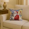 Australian Cattle Dog Christmas Throw Pillow – Santa Claus Blue Heeler Decorative Pillow for Couch, Bed or Patio