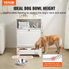 Dog Feeding Station with Storage – Elevated Bowls & Food Cabinet