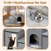 3 Step Pet Stair 4-IN-1 Foldable Dog Ramp Non-Slip Storage Ladder Storage and Pet House for Old Pet Small/Medium Pet 165LBS Max