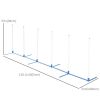Adjustable Dog Agility Training Obstacle Set with Weaves Poles and Storage Bag for Pet Dogs Outdoor Games Exercise Blue and White