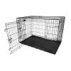 36inches Dogs Crate Folding Metal Pets Crates Double Door Puppy Cage Easy Set Up