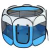 Portable Foldable Pet Tent Exercise Pen Kennel Removable Zipper Top and Bottom Water Resistant Indoor Outdoor Use For Pets