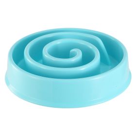 Dog Slow Feeder Bowl Pet Interactive Maze Feeder Bowl Anti-Bloat Feeding Plate (Option: Blue)