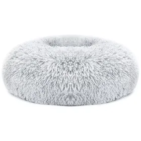 Pet Dog Bed Soft Warm Fleece Puppy Bed Dog Cozy Nest Sofa Bed Cushion L Size (Option: Gray-L)