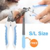 Dog Nail Clippers Pet Nail Toe Trimmer Stainless Steel Grooming Tool Free Nail File Small Medium Large Dogs