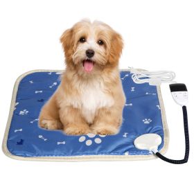 Pet Heating Pad Electric Dog Heating Mat Waterproof Warming Blanket with 86-141? Adjustable Temperature 0-12 Timer Digital Display Chewing-resista (Option: 45_45CM_Thermostat)