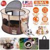 Foldable Playpen for Dog with Carry Bag Portable Travel Waterproof Indoor Outdoor Pet Cage Tent Detachable Upper Cover For Pets