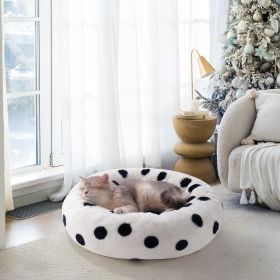 Donut Pet Bed - 23 Inch Round Washable Pet Bed With Non-Slip Bottom, Plush Fluffy Small Dog Bed For Puppies (Option: WP159)
