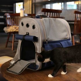 Stylish And Spacious Foldable Soft Pet Carrier For Dogs (Option: Blue)