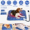Pet Heating Pad Electric Dog Heating Mat Waterproof Warming Blanket with 9 Heating Levels 4 Timer Setting Constant On Function Chewing-resistant S/